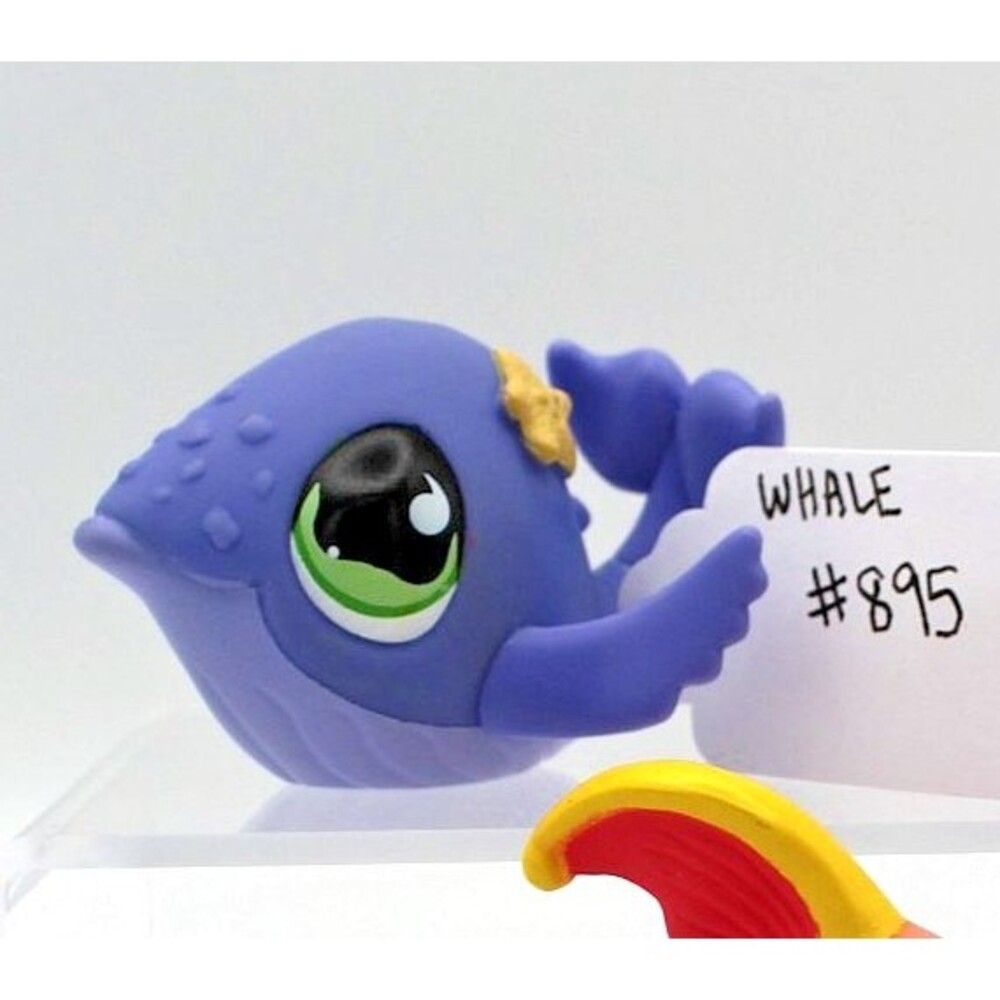 Littlest Pet Shop LPS #895 Whale Authentic Hasbro 2008 Vintage G2